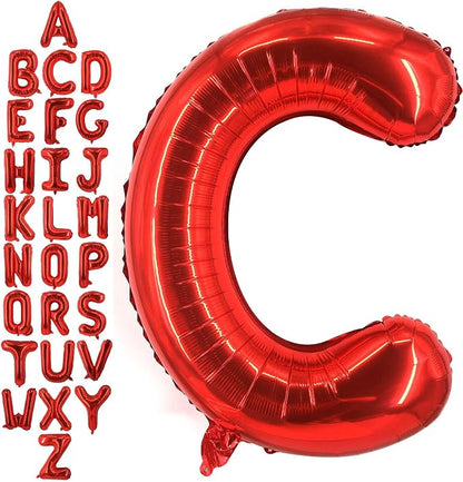 40 Inch Red Letter C Balloons, DIY Phrase Foil Alphabet Letter C Balloons DIY by LHOAVWE
