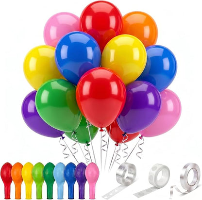 Balloons 100 Pack 12 Inch – Latex Party Balloons by Vian