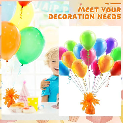 16 Pack Orange Balloon Weights Metallic Holder Anchors Balloon Holder Weights - Image 4