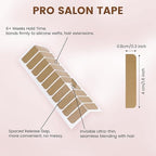 MIILYE Hair Extension Replacement Tape 100 Tabs with Remover, Double Sided, 6+ Weeks Hold Time, No Residue, Tape-ins-Extension Reinstallation
