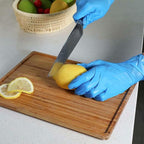 Disposable Gloves Small, Nitrile and Vinyl Blend Material Gloves, Latex Free 4 Mil 200 Pc Food Grade Glove for Cleaning, Food Prep, Hair Dye, Tattoo, Blue