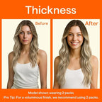 Full Shine Seamless Clip in Hair Extensions Real Human Hair, Darker Brown to Ash Brown Highlight Medium Blonde Clip in Extensions with PU Weft for Women, 4Pcs 16Inch 65 grams