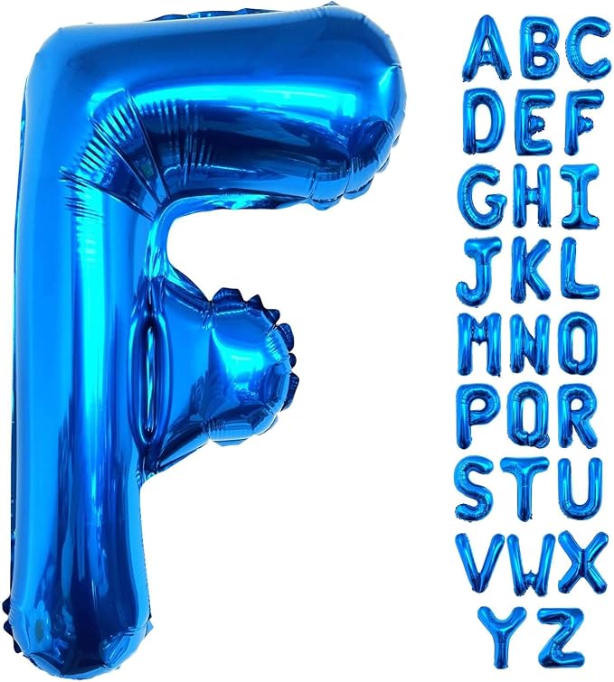 Lovoir 40 Inch Large Blue Letter F Balloons Big Size Jumbo Mylar Foil Helium by Lovoir