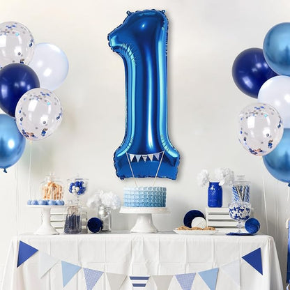 Dark Blue Number 1 Balloon 40 Inch, Large Balloon 1 - Image 5