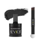 Sevich Hairline Powder 10g with Brush, Instantly Conceals Hair Loss & Thinning & Gray, 48H Waterproof Root Touch Up Powder, Natural Hair Shadow Toppers for Women & Men, 1 Box = 2.5 Boxes,Black