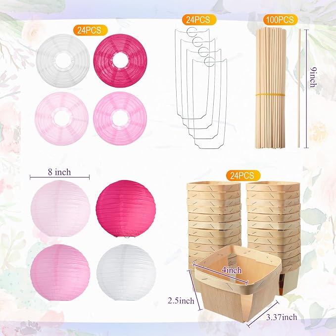 24 Set Hot Air Balloon Table Centerpieces Baby Shower Party Decoration Paper - Image 2