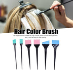 ZJchao Hair Dye Applicator Brushes, 6pcs Silicone Hair Dye Brush Soft Hair Coloring Kit for Home Barber Shop Salon Hair Bleach Tinting Diy Tool Hair Treatments Coloring Brush Set Hair