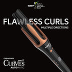 Taiff Automatic Curling Iron | 1¼" Rotating Barrel with Ion Technology | PTC Fast Heating | 3 Heat Settings 340°F–410°F | Dual Voltage Hair Curler for Smooth Frizz Free Long Lasting Curls