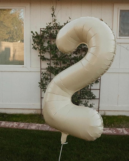 40 Inch Cream Number 5 Balloon Birthday Party Decorations - Image 2