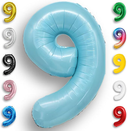 Candy Blue Number Balloon 9 Mylar Foil Balloons 32 inch by Unknown