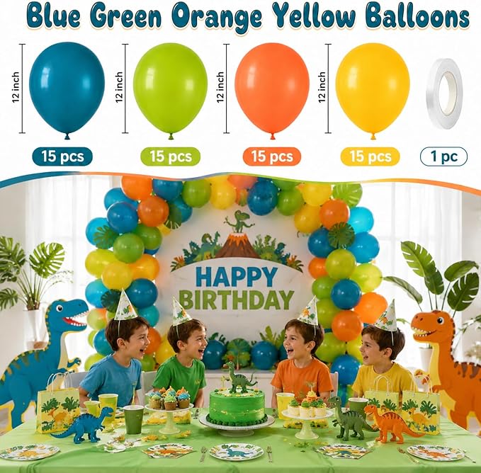 Blue Green Orange Balloons - Image 2