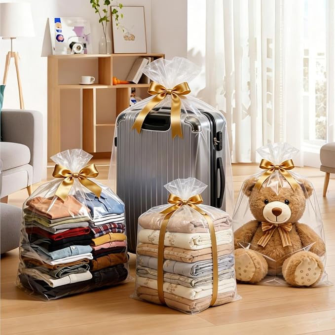 35.43×47.24 Inch 5 Pack Luggage Cover Heavy-duty | Thick Plastic Clear Storage - Image 6