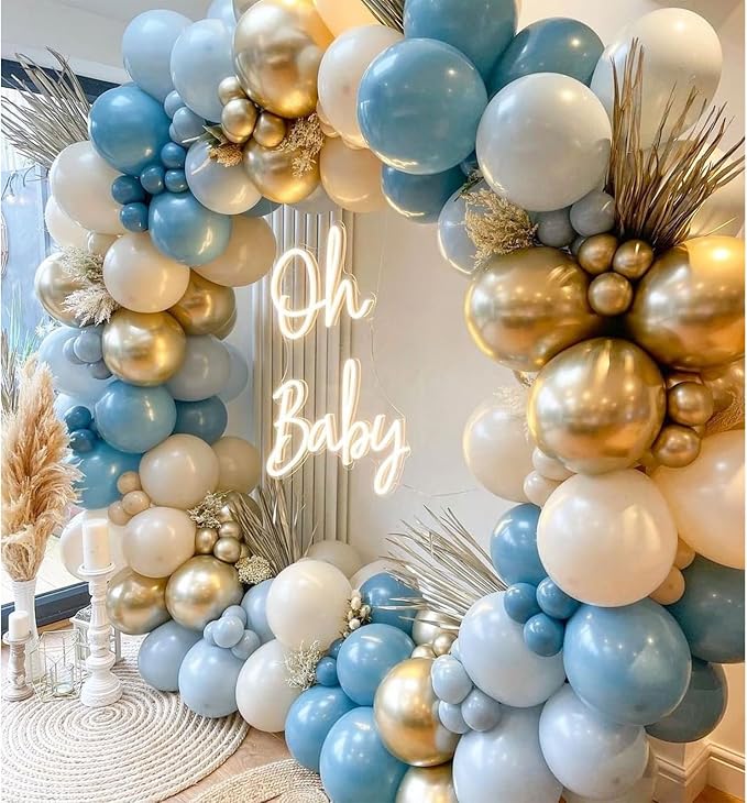 Dusty Blue Balloon Arch Kit - Image 5