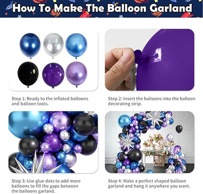 Outer Space Balloon Garland Arch Kit, Galaxy Theme Birthday Party Decorations - Image 7