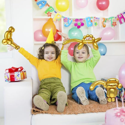 LXZFCRG 260 Long Balloons, Shiny Metallic Latex Twisting Balloon - Image 7