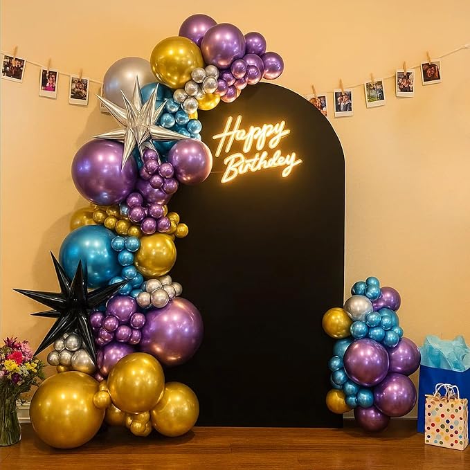 Patimate Metallic Colorful Chrome Latex Party Balloons 100 Pack 12 Inch | - Image 7