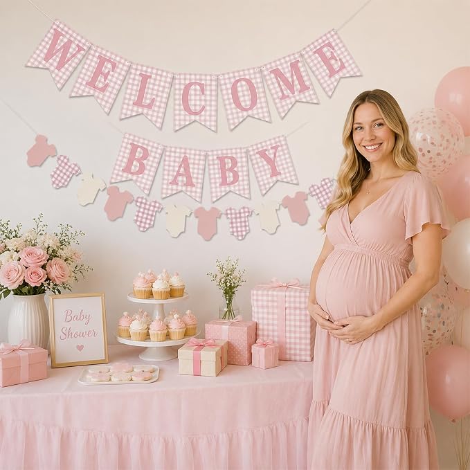 Baby Girl Baby Shower Banner - Image 4