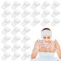 30Pcs Spa Headband Facial Esthetician Hair Wrap for Women Adjustable Makeup Head Wrap Hair Towel Wraps White