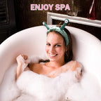 Jowmoy Cute Dark green Snail Headband,Wash Face for Women Makeup Shower Spa Headband