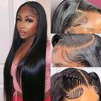 13x6 Lace Front Wigs Human Hair for Women 180 Density 32 Inch Straight Lace Front Wigs HD Transparent Frontal Wigs Human Hair Lace Front Wigs Pre Plucked with Baby Hair Glueless Wigs