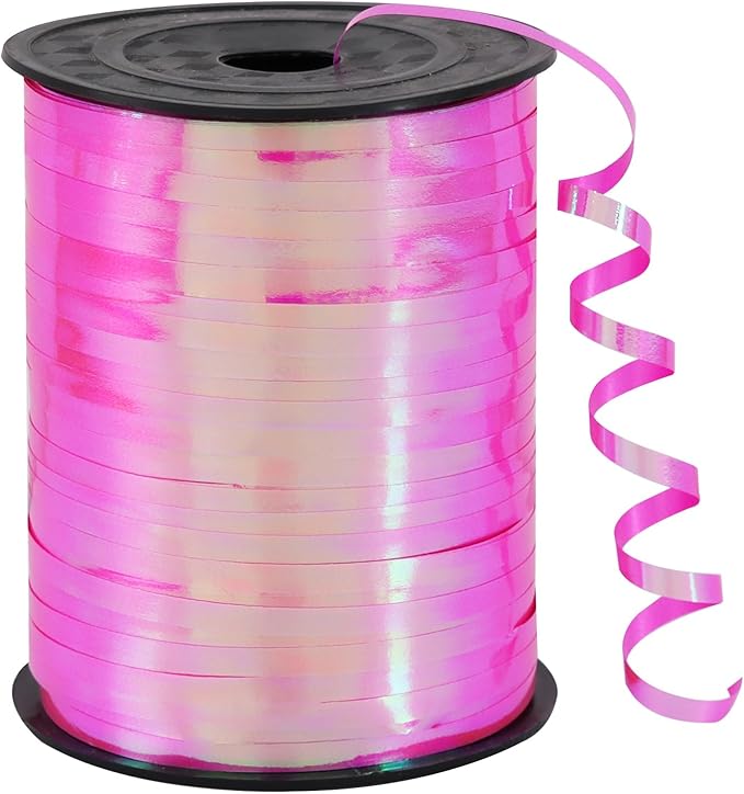 TONIFUL 500 Yards Iridescent Rose Red Curling Ribbon Balloon String | by TONIFUL