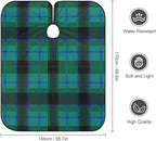 Extra Large Hair Styling Cape, Scottish Tartan Plaid Haircut Apron Haircuting Salon Cape Gown for Hair Cutting Styling