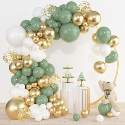 Amandir 153pcs Sage Green Gold Balloon Garland Arch Kit Different Sizes | 18 12 - Image 2