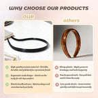 Hair Bands Eyewear-Friendly Design, Hairbands for Women - Non-Slip Thin Headbands with Teeth, No Pressure & No Headache Sunglasses Headband (Black)