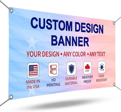 Personalized Custom Vinyl Banner 3–10 ft – Printed Sign by EZISHIPS