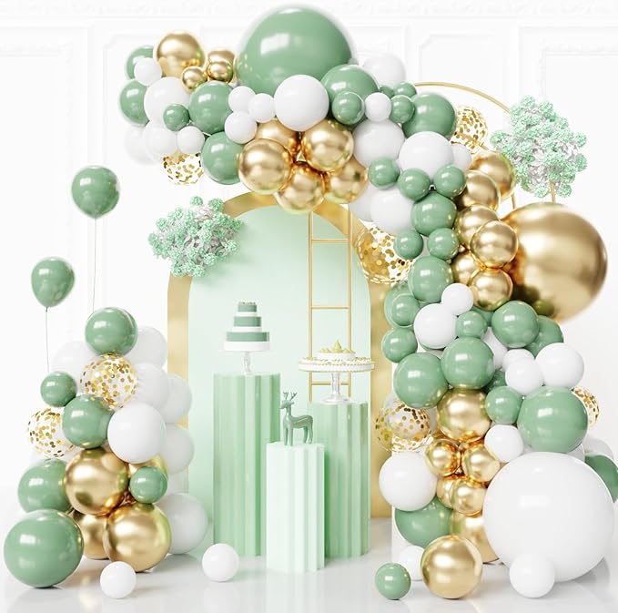 Sage Green Balloons Arch Kit by FQZYLCH