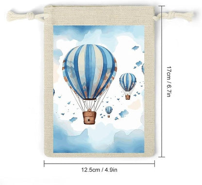 DWTJKMS Blue Hot Air Balloon Gift Bags 8 Pcs Adorable Christmas Gift Bags - Image 2