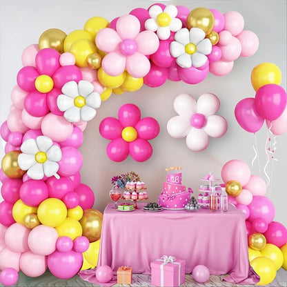 Yellow Pink Balloon Garland, Daisy Balloon Arch - Image 7
