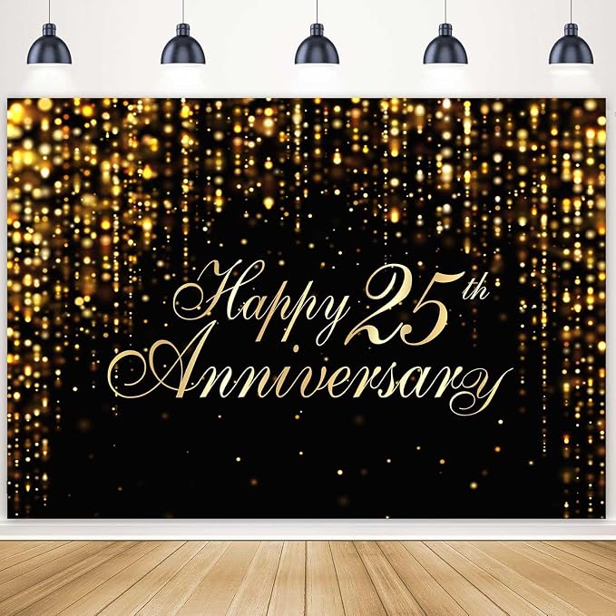 Happy 25th Anniversary Backdrop by Ayayiya