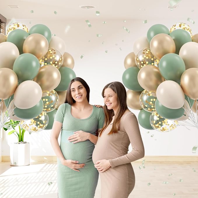 60pcs Sage Green Balloons 12inch - Image 5