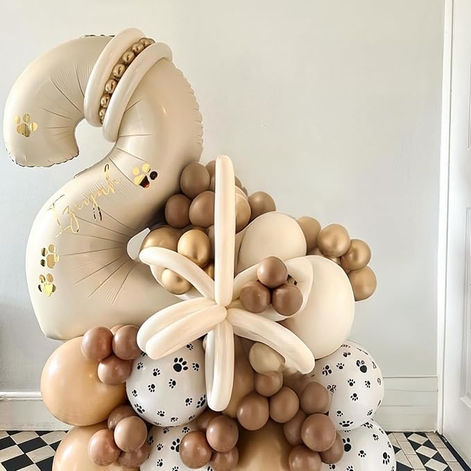 Beige 21st Birthday Balloons Number 21, 40 Inch Large Foil 1 & 2 Numbers - Image 6
