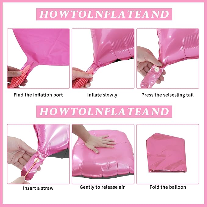 Pink Black Balloons Wall Tunnel Backdrop Double Sided Hot Pink and Black - Image 3