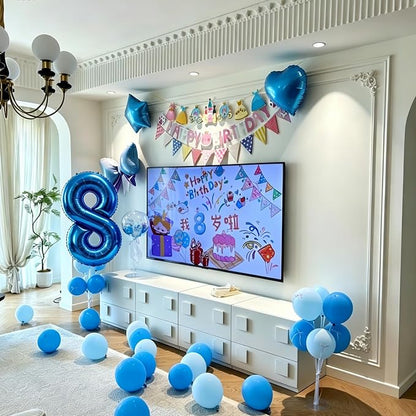 Number Balloons Navy Blue Balloons - Image 6