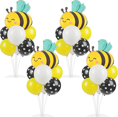 4 Sets Bee Baby Shower Party Balloons Stand Kit by Naozinebi