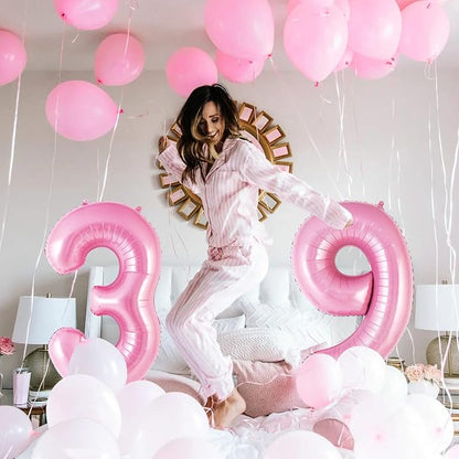 Pink Number 9 Balloon 40 Inch, Big Large Foil Helium Number Balloons, Jumbo - Image 5