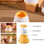 INSFIT Travel Containers for Toiletries, TSA Approved Silicone Cream Jars with Lids, BPA Free Travel Size Toiletries Leakproof Cruise Essentials for Cosmetic Cream Lotion