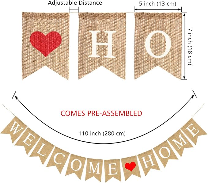 ALLFUN Welcome Home Banner Welcome Home Decorations | Made - Image 2