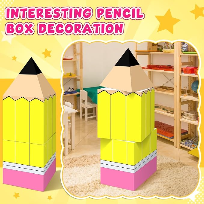 6 Pcs Back to School Decoration Large Pencil Boxes Pencil Decorations - Image 7