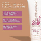 SMART SOLUTIONS Straight N' Curl Serum 4 oz, | Smooths & Straightens | Curves & Curls | Paraben-Free | Plant-based