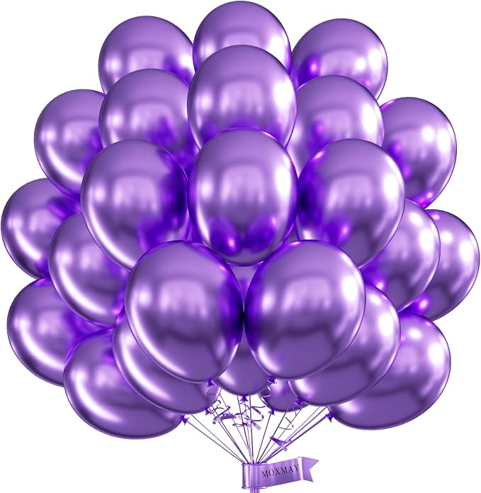 Metallic Purple Balloons 12inch - Image 2