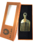 Premium Handmade 100% Oxhorn Anti-static Detangling Styling and Hair Pick Combs Combo Pack for Women & Men