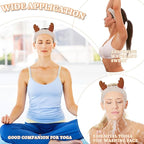 Jowmoy Headband, Face Wash Headband, Cute Antlers Design, Made of Elastic Microfiber, for Women Makeup Shower Spa, 1 Count