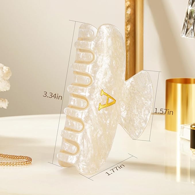 Christmas Gifts for Teenage Girls Birthday Gift for Girls Cute Hair Clips Initial Claw Teacher Gifts for 3 4 5 6 7 8 9 10 11 12 13 Year Old Girl Christmas Gift for Women - Gold,S
