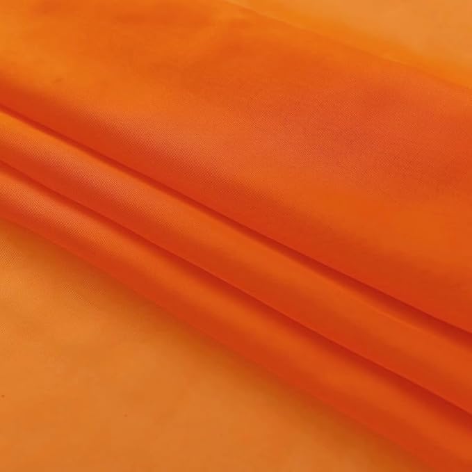 SpaceDresser Orange Sheer Curtains 4 Panels Rod Pocket Semi-Sheer Curtain 63 - Image 6