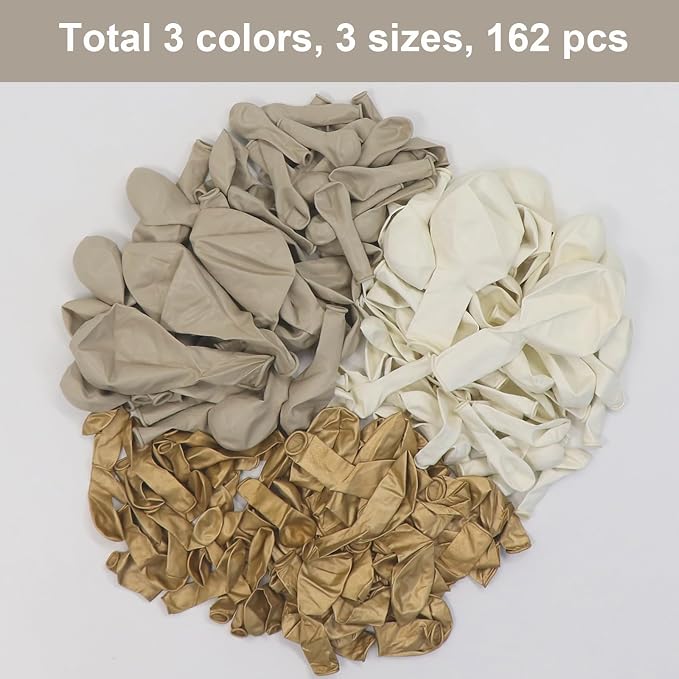 White Sand Gold Balloon Garland Arch Kit - Image 3