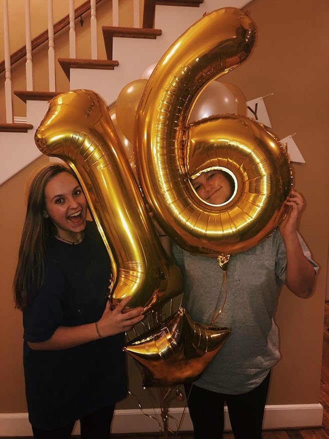 Balloons Number 40 Inch Gold 10 Balloon - Image 3